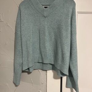 Cozy Blue V-Neck Sweater